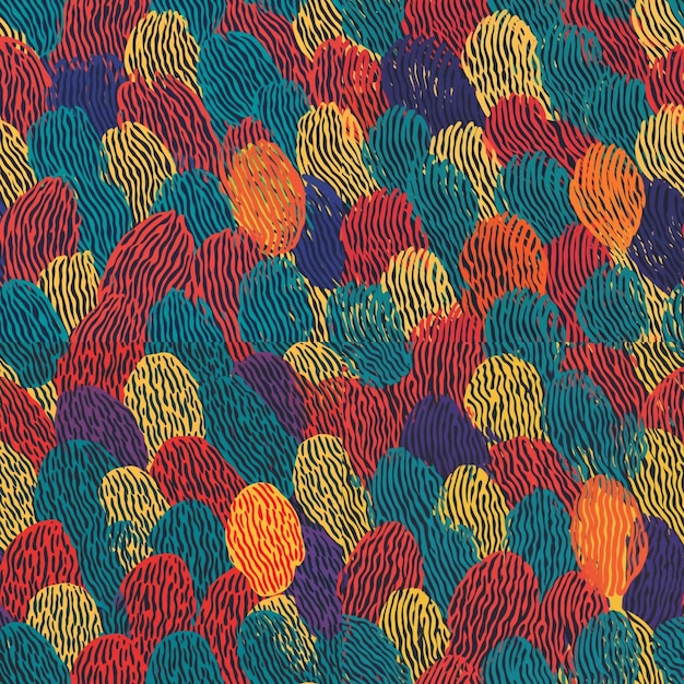 A seamless pattern with colorful