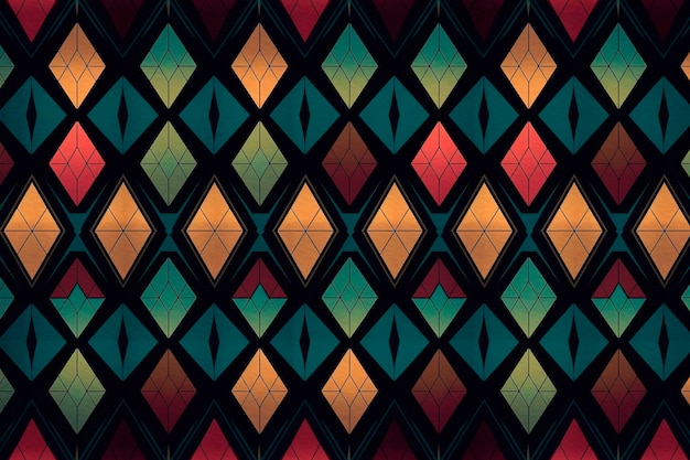 A seamless pattern with diamonds and diamonds.