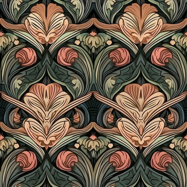 Seamless pattern with a floral background.