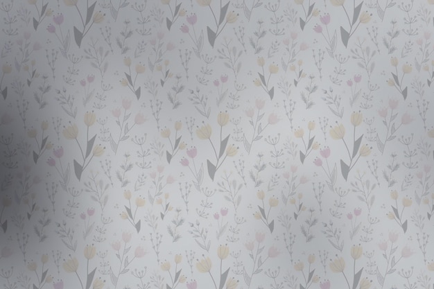 Seamless pattern with flowers and leaves Floral background