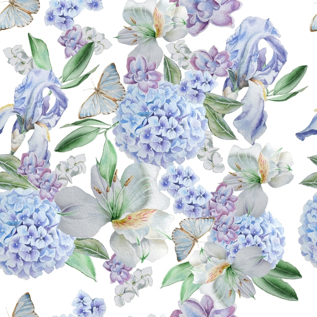 Seamless pattern with flowers