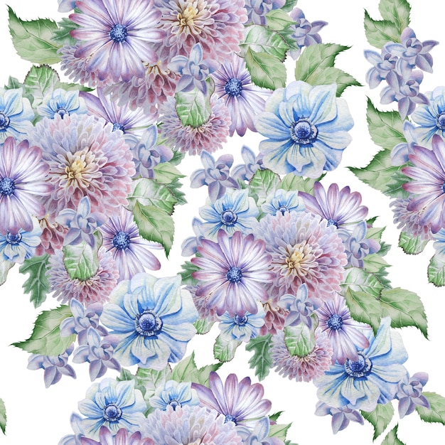 Seamless pattern with flowers