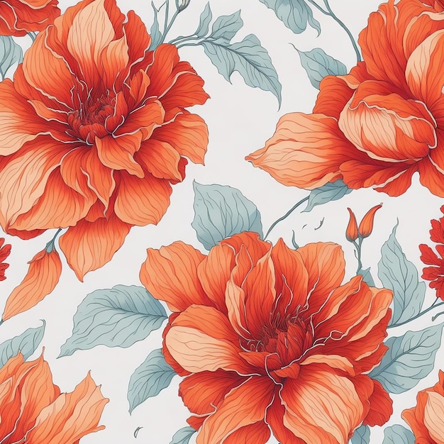 seamless pattern with flowers