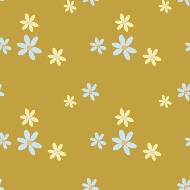 Photo seamless pattern with flowers