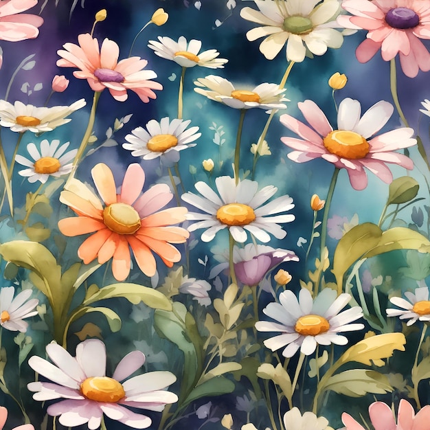 seamless pattern with flowers