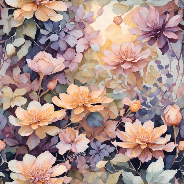 seamless pattern with flowers