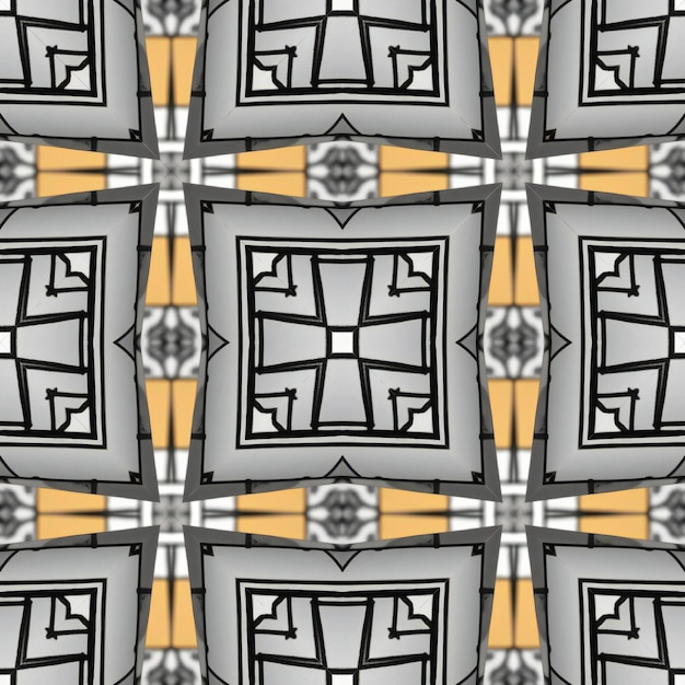 Фото Бесшовный рисунок с геометрическим орнаментом для современного дизайна интерьера обоев текстильной промышленности