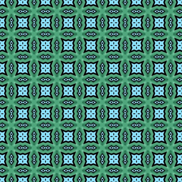 A seamless pattern with a green and blue background.