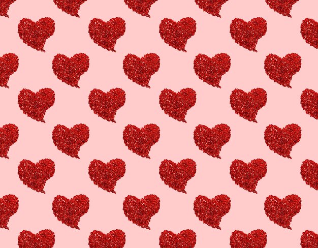 Seamless pattern with hearts and confetti Vibrant festive designs for packaging card