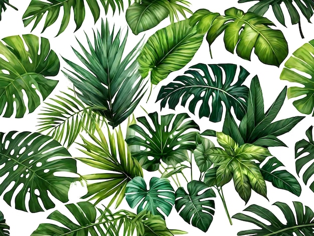 seamless pattern with leaves AI_Generated