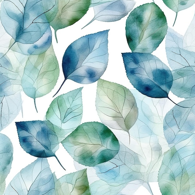 A seamless pattern with leaves.
