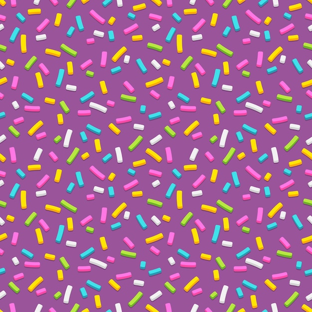 Seamless pattern with many decorative sprinkles