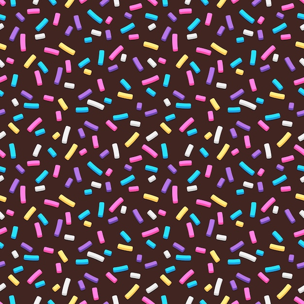 Photo seamless pattern with many decorative sprinkles