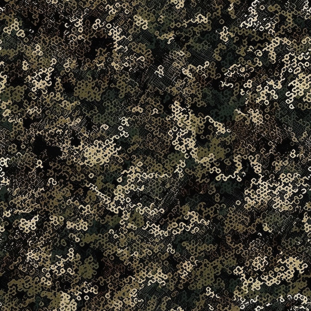 Seamless pattern with military camouflage fabric texture wallpaper background design Generative AI