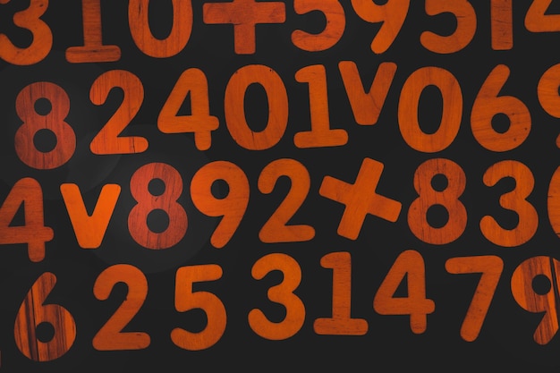 Seamless pattern with numbers.