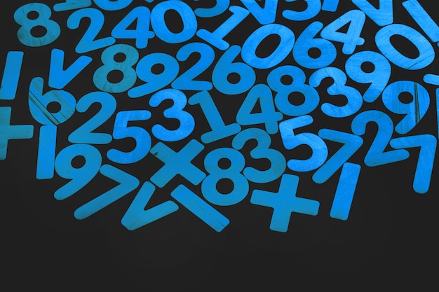 Photo seamless pattern with numbers.