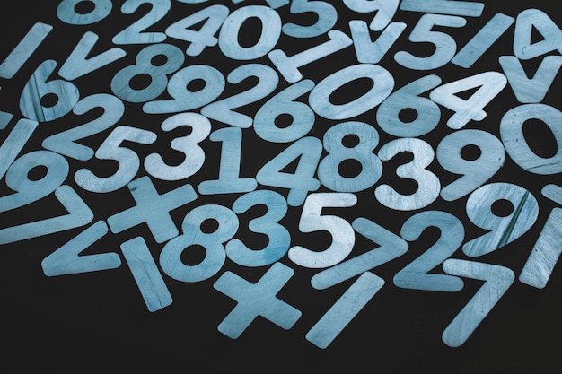 Seamless pattern with numbers.