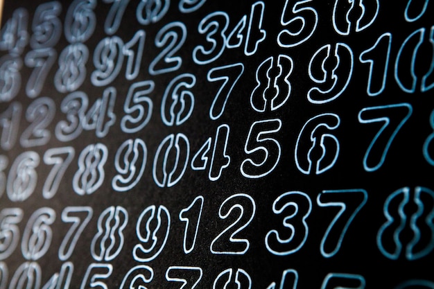 seamless pattern with numbers