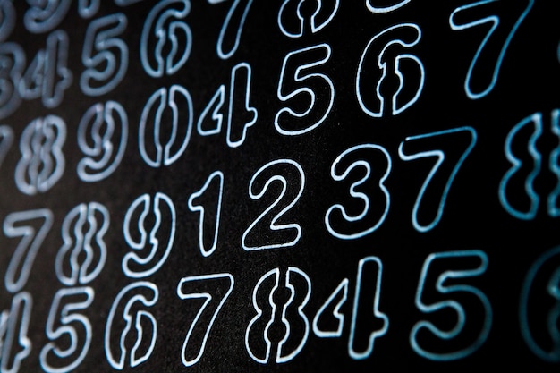 Seamless pattern with numbers