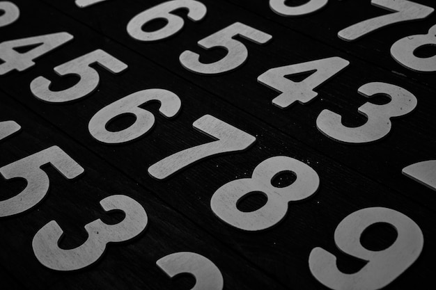 Seamless pattern with numbers