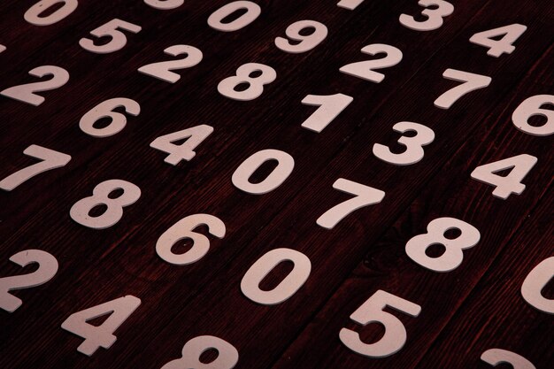 Seamless pattern with numbers