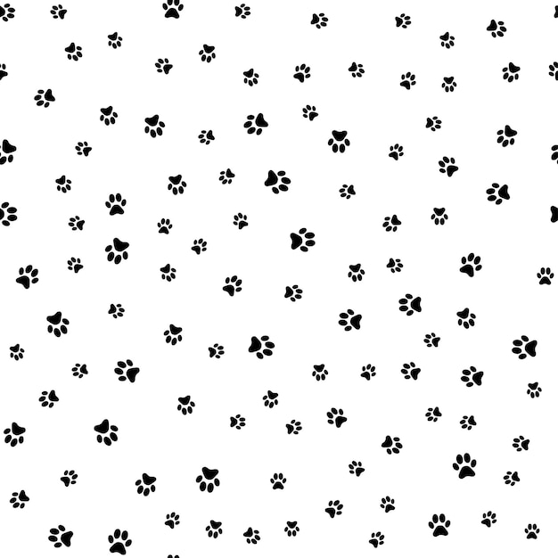 Seamless pattern with petsteps Vector