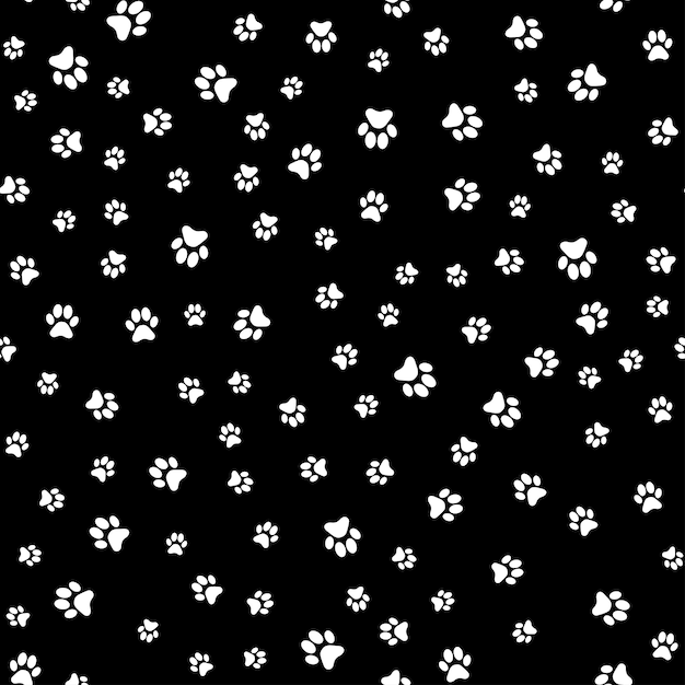 Photo seamless pattern with petsteps vector