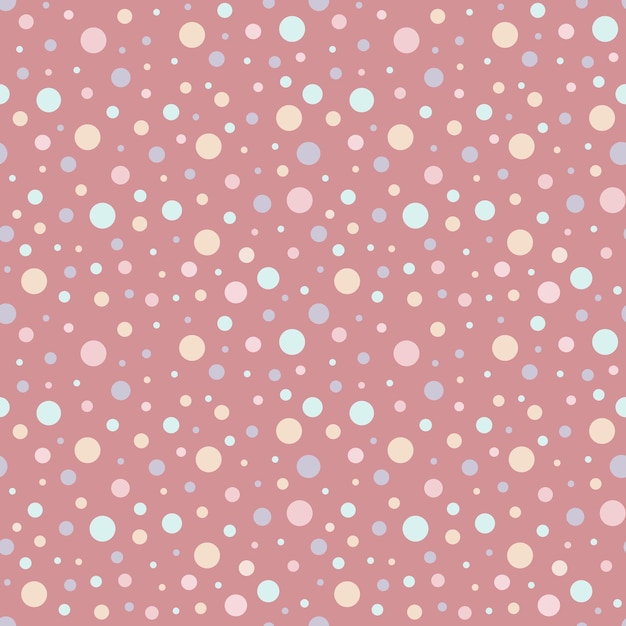 Seamless pattern with polka dotes