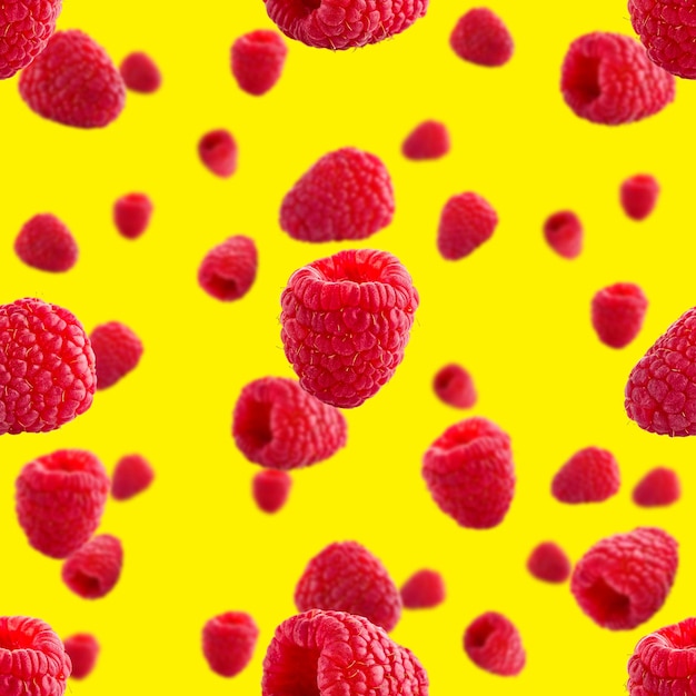 Seamless pattern with raspberry berries abstract background raspberry pattern for package design