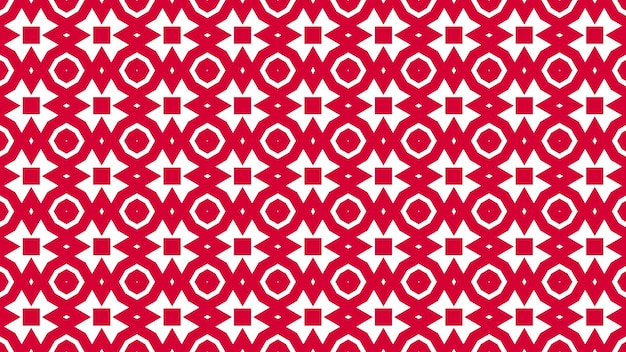 赤と白の幾何学的な形をしたシームレスなパターン。