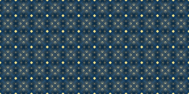 Seamless pattern with rhombuses in blue and yellow colors