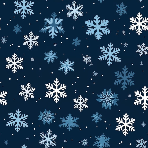 A seamless pattern with snowflakes and snowflakes.