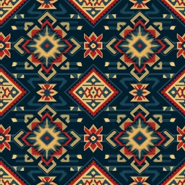 A seamless pattern with a traditional indian pattern.