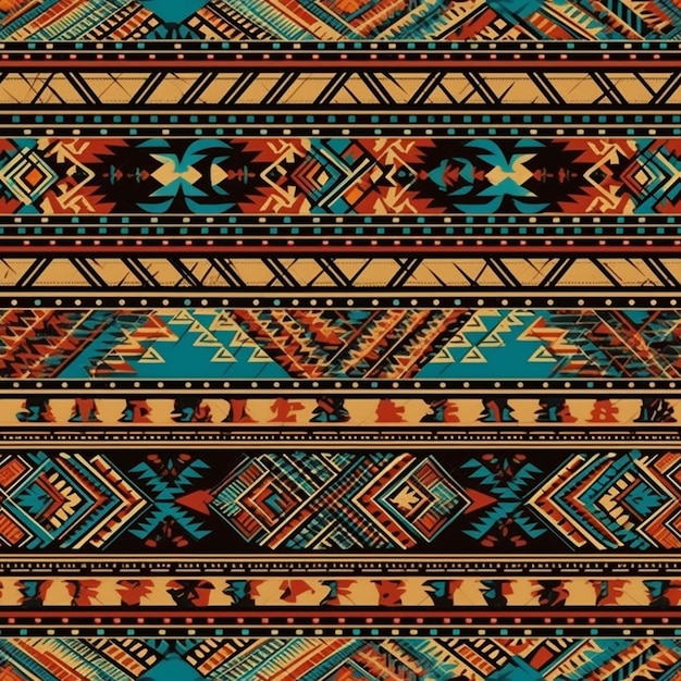 A seamless pattern with a traditional tribal pattern.