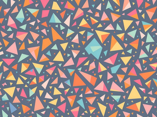 灰色の背景ベクトル アート イラスト上の三角形のシームレス パターン