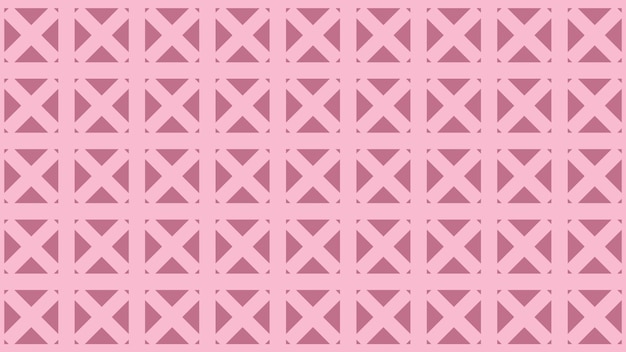 Seamless pattern with triangles and squares on a pink background.