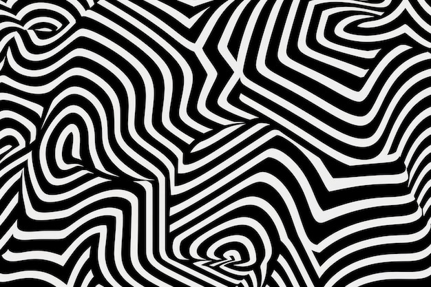 Seamless pattern with twisted lines vector linear AI