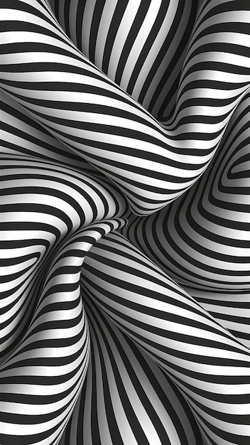Seamless pattern with twisted lines vector linear tiling background Wallpaper