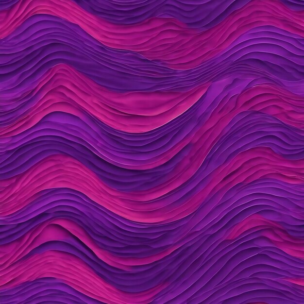 A seamless pattern with waves on a purple background