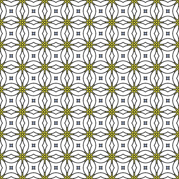 Photo seamless pattern with yellow flowers on a white background.