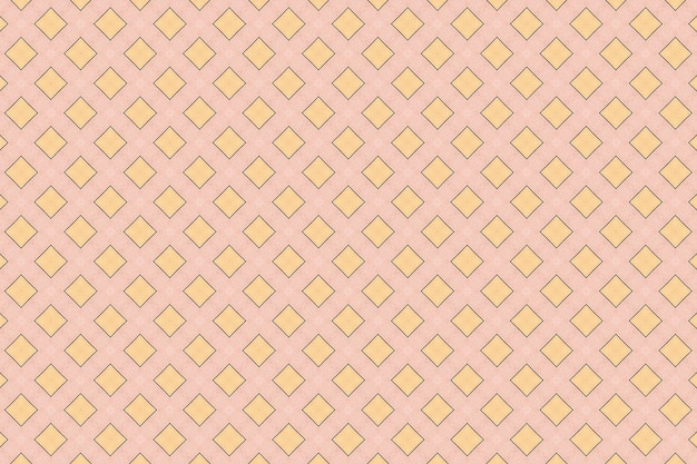 A seamless pattern of yellow squares on a pink background.