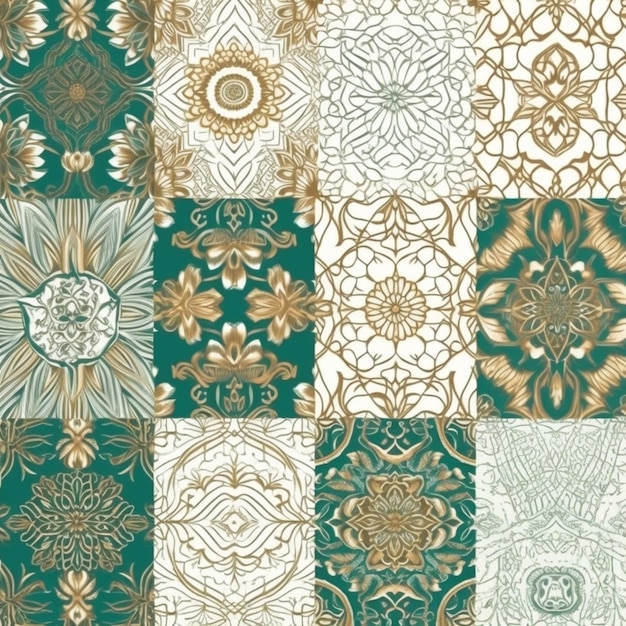seamless_patterns_exquisite_floral_gold