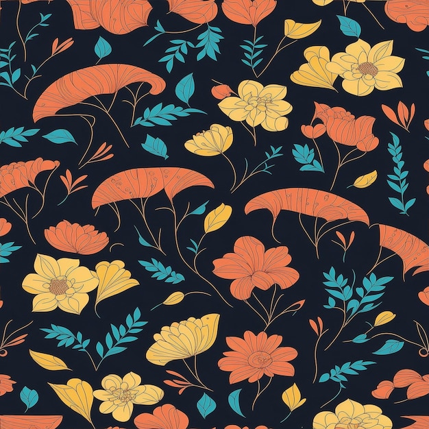 Seamless patterns flower