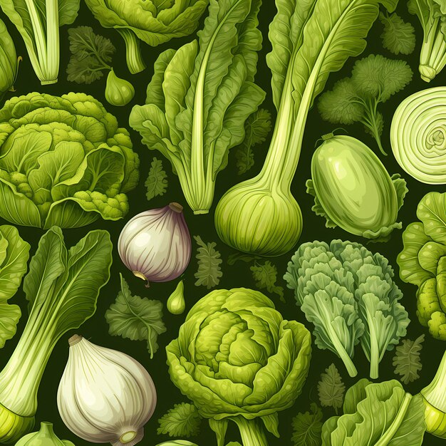 Photo seamless_patterns_of_vegetables