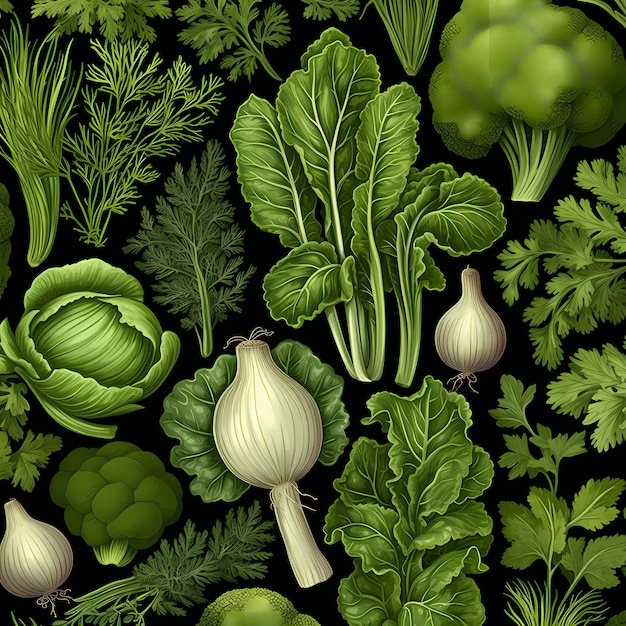 seamless_patterns_of_vegetables (野菜のシームレス・パターン)