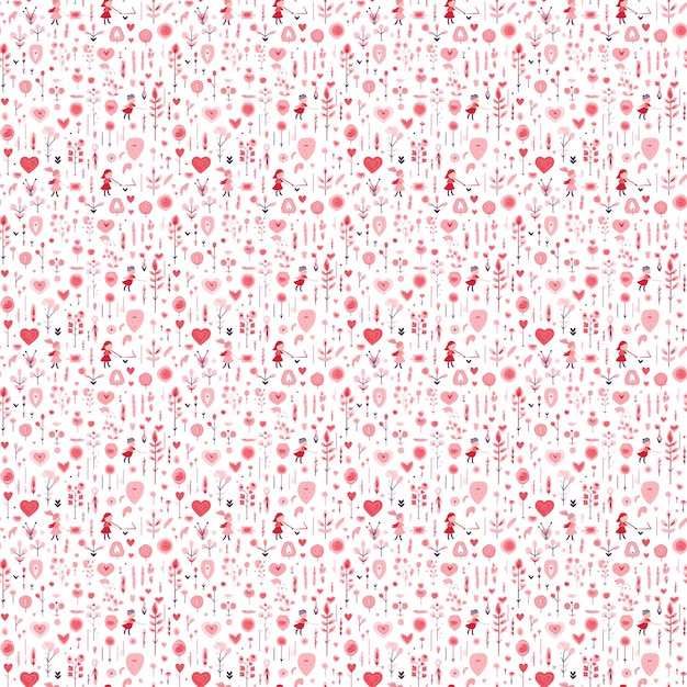 Seamless patterns for Valentines Day Hearts arrows of cupid messages of love