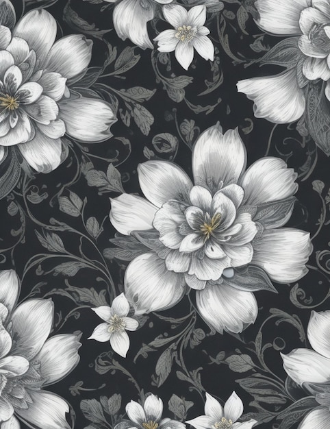 seamless patterns with flowers