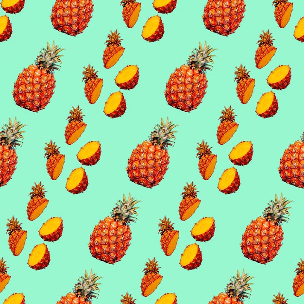 Foto modello fotografico senza cuciture sfondo ananas utilizzare per inviti biglietti di auguri poster di carta da imballaggio