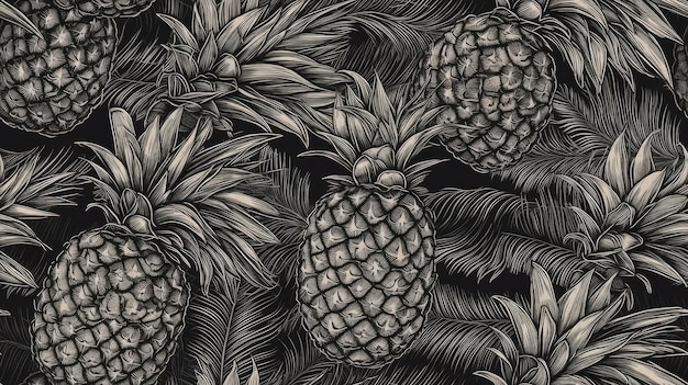 Seamless pineapple pattern