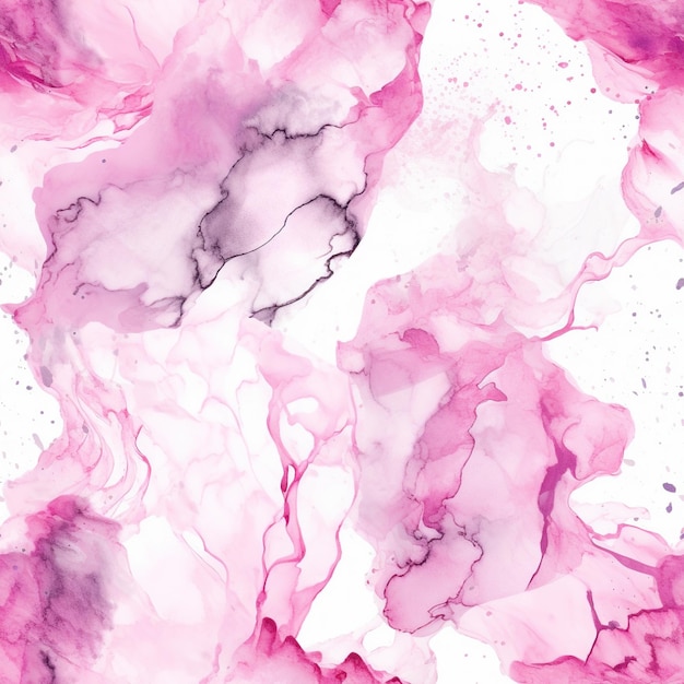 Seamless pink ink marble background